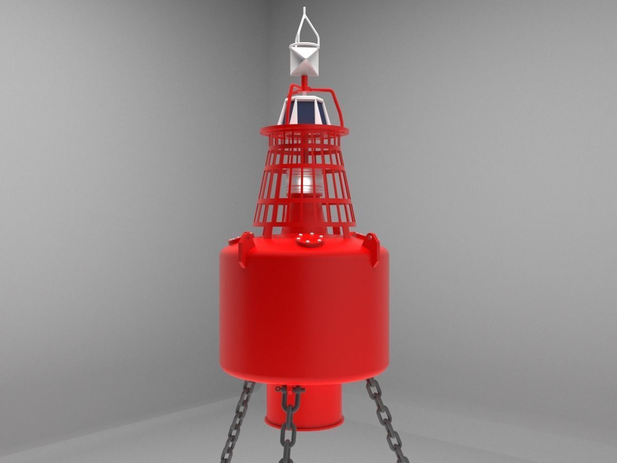 Buoy for ship coordination 3D model_4