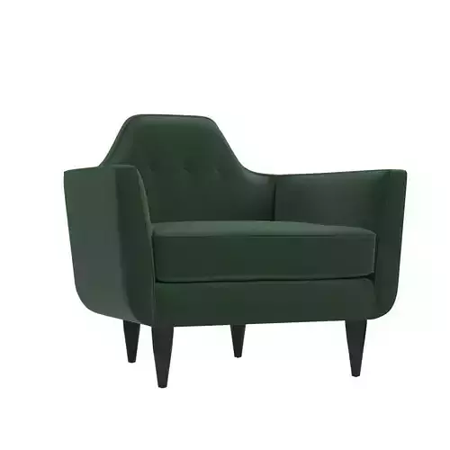 Crate And Barrel Gia Button Tufted Chair Como Emerald