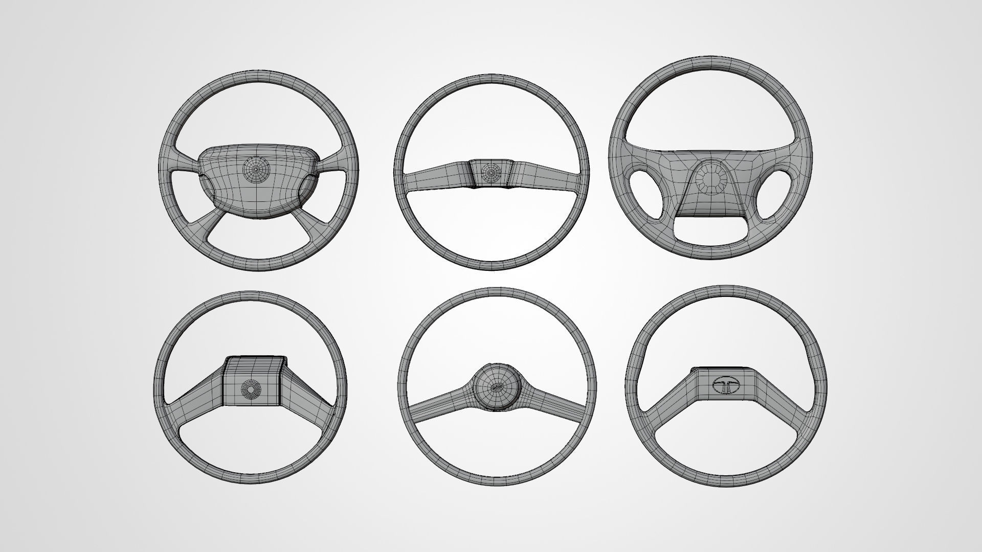 6 Indian bus steering in 3d Low-poly 3D model_1