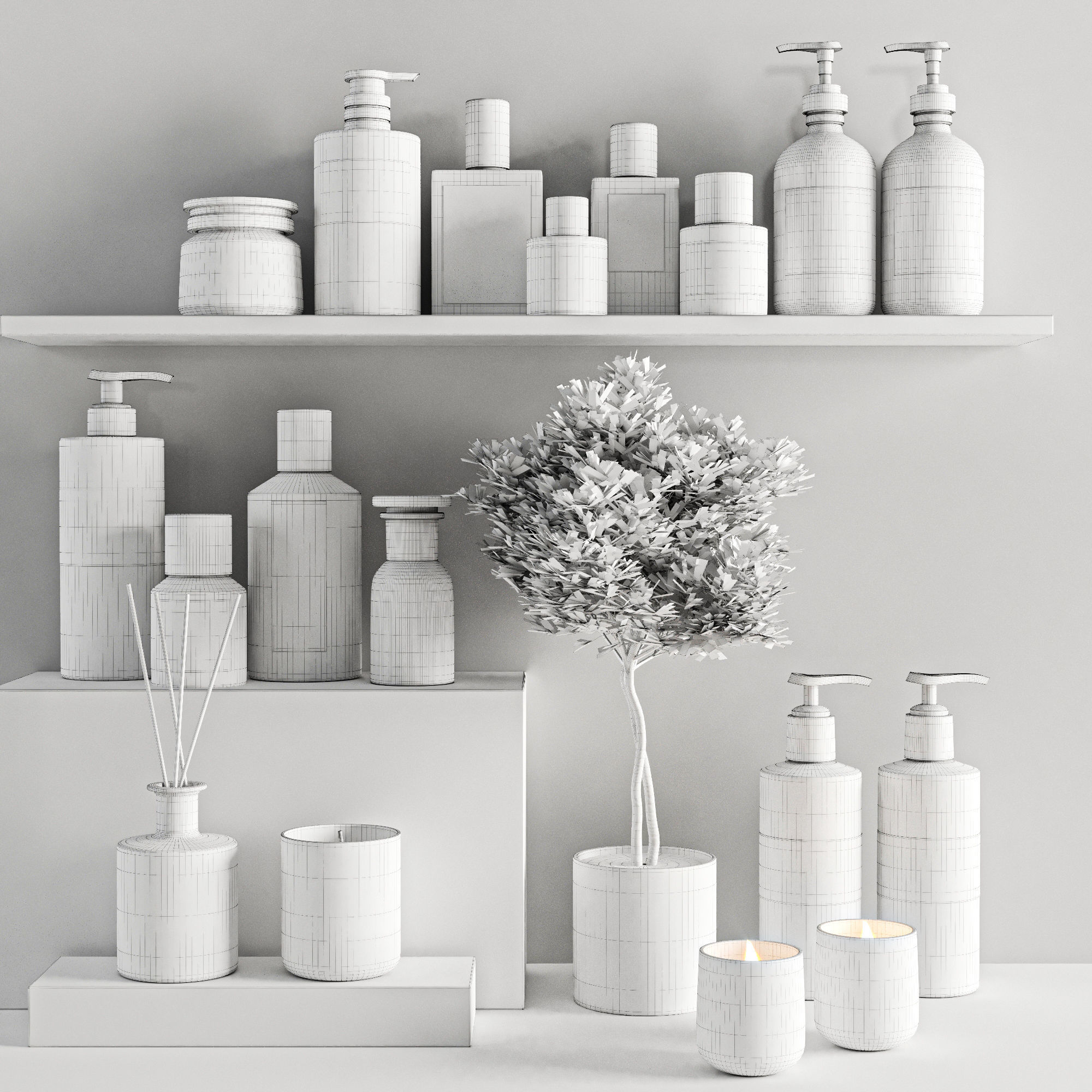 Bathroom accessories 3D model_5