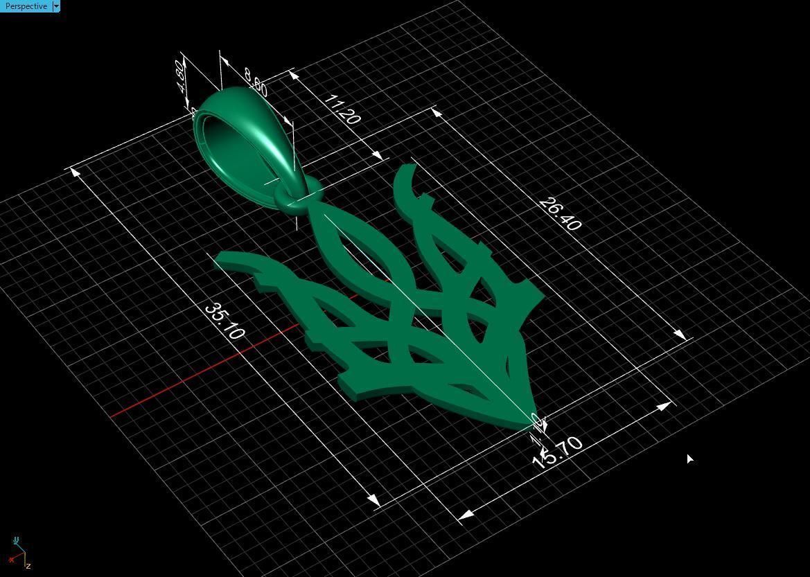 Ukrainian Trident 3D print model_21