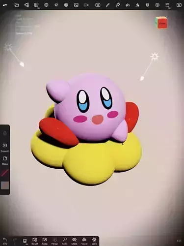 Kirby riding Star For 3D printing 3D print model
