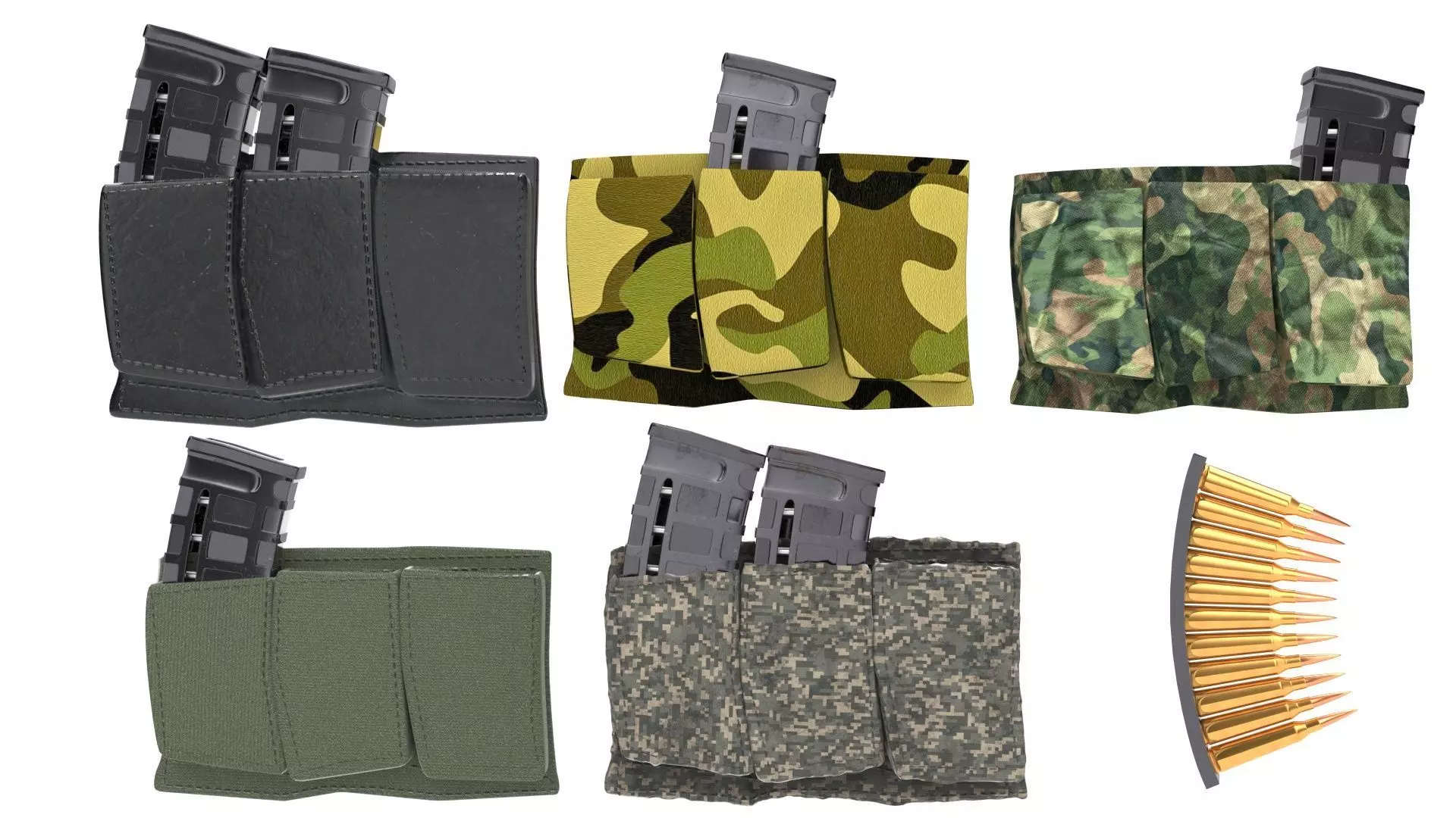 magazine holder set 3D Model Collection_0