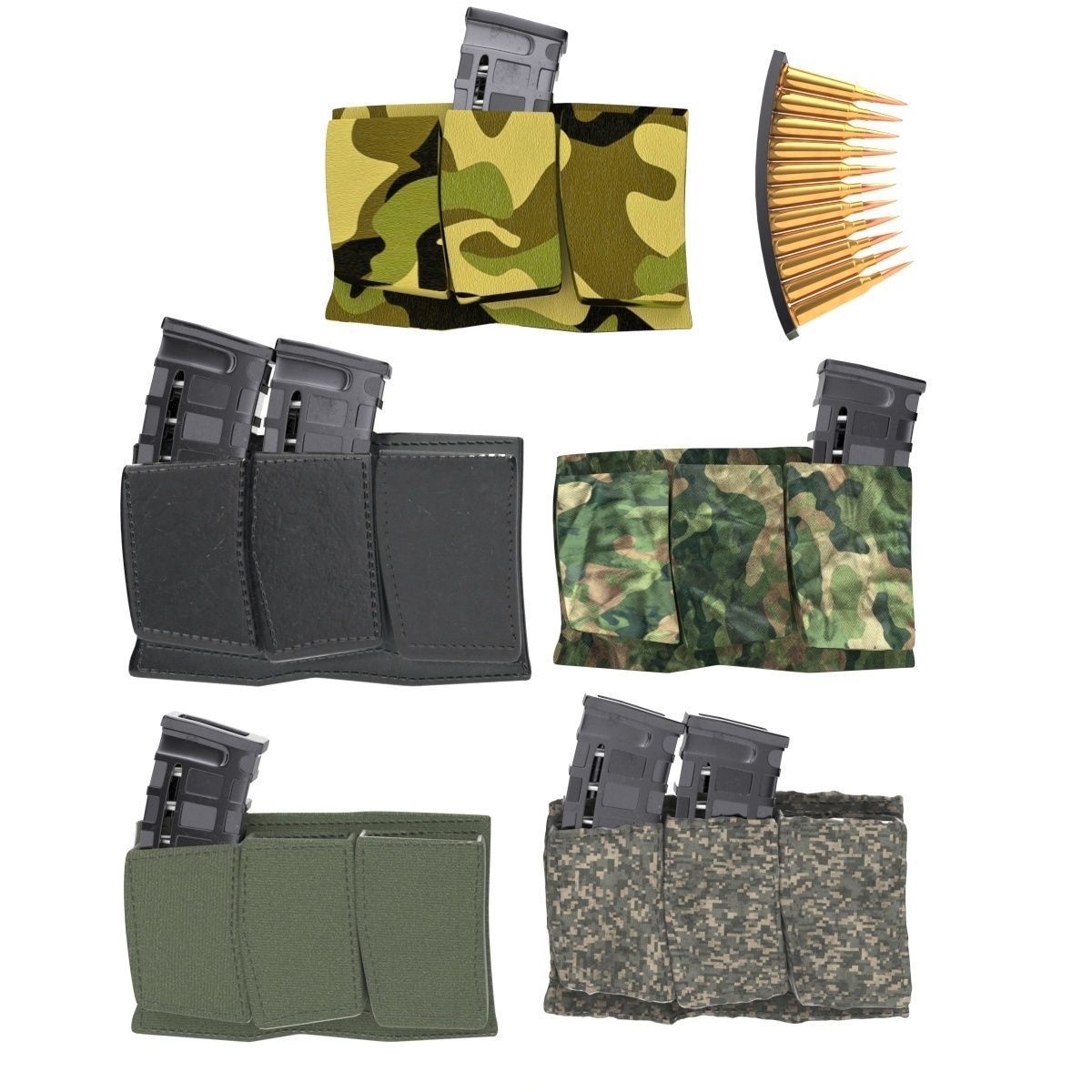 magazine holder set 3D Model Collection_8