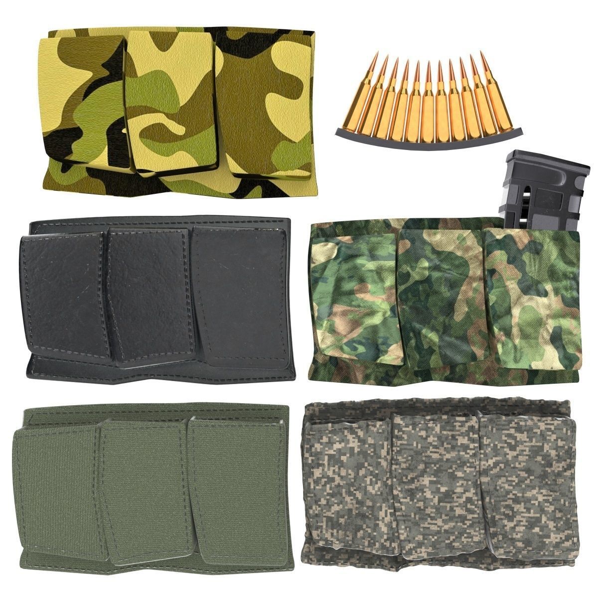 magazine holder set 3D Model Collection_5