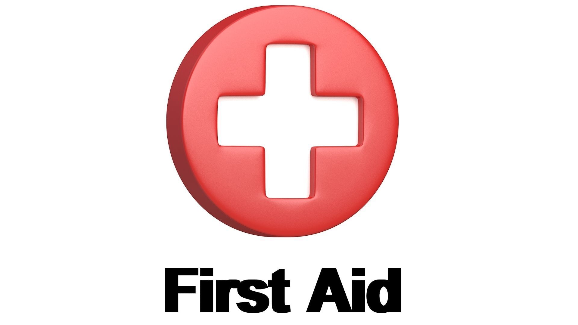 First Aid Kit logo 3D model_1