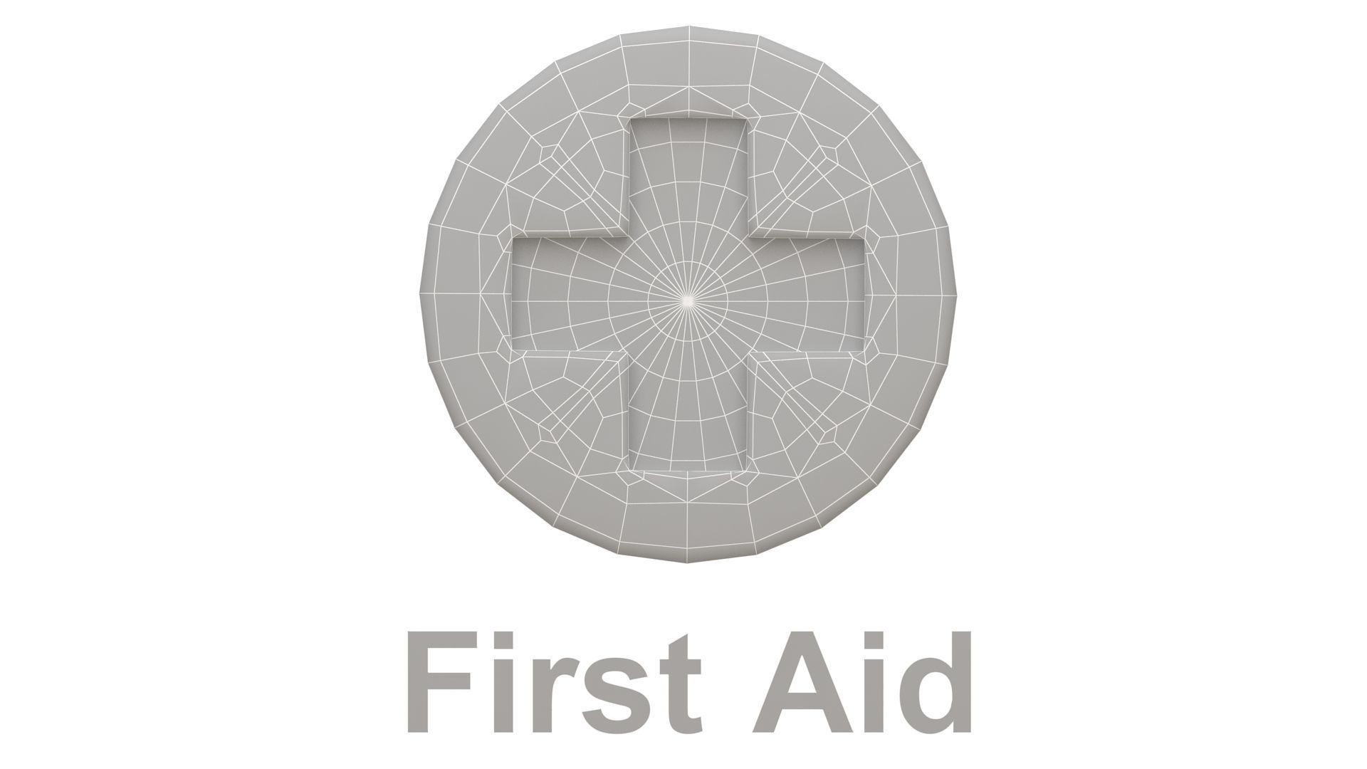 First Aid Kit logo 3D model_7