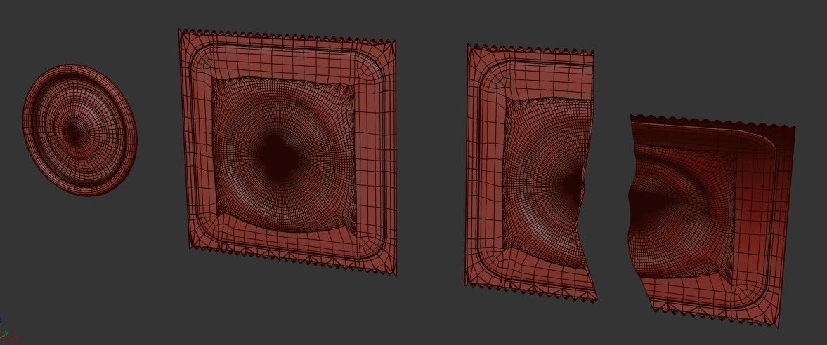 Condom Pack PBR Low-poly 3D model_13