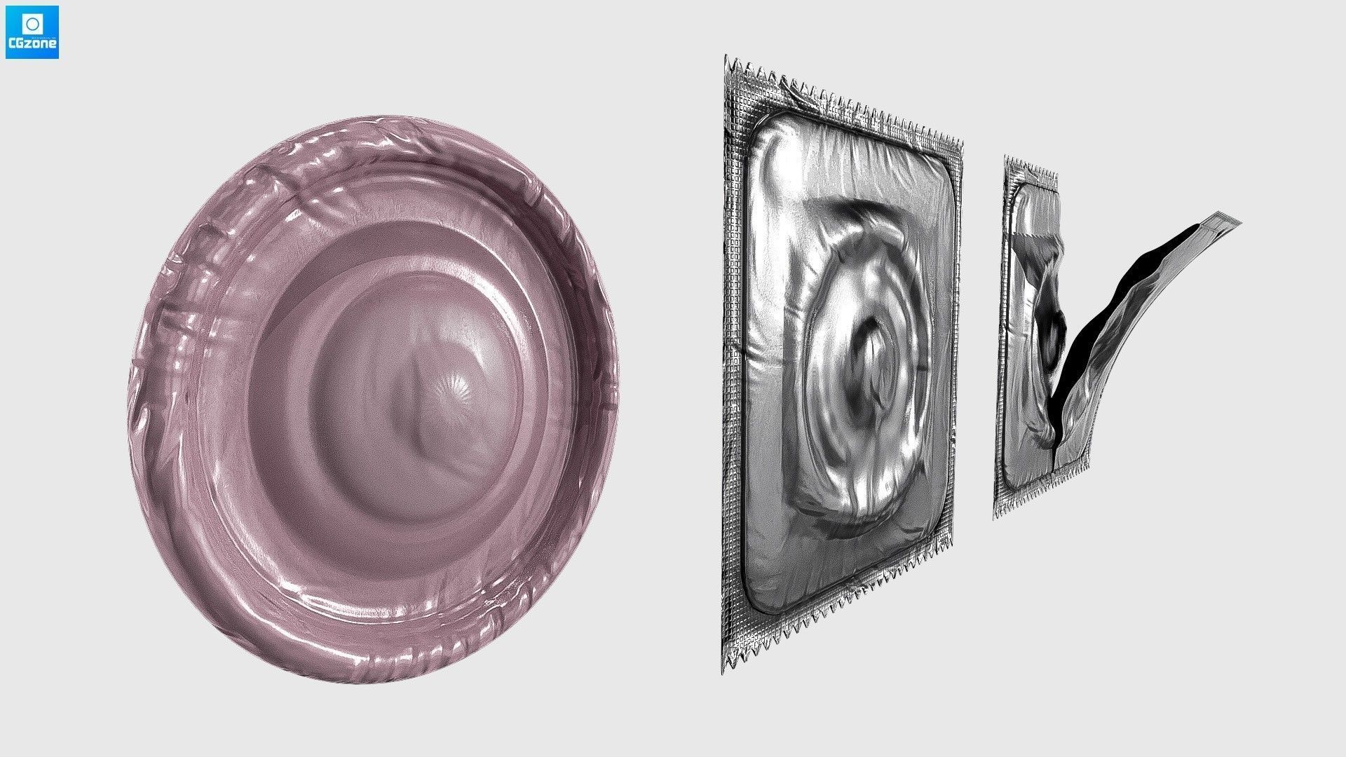 Condom Pack PBR Low-poly 3D model_2