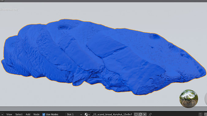 Sliced or cut Scandinavian bread with seeds raisins and sesame 3D model 6