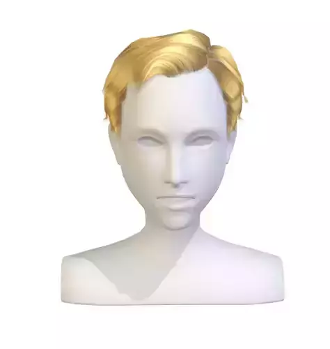 Hairstyle cartoon lush man haircut of short lenght