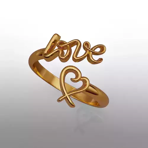 Love ring 3D print model