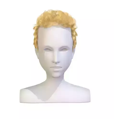 Hairstyle cartoon lush man haircut of short lenght