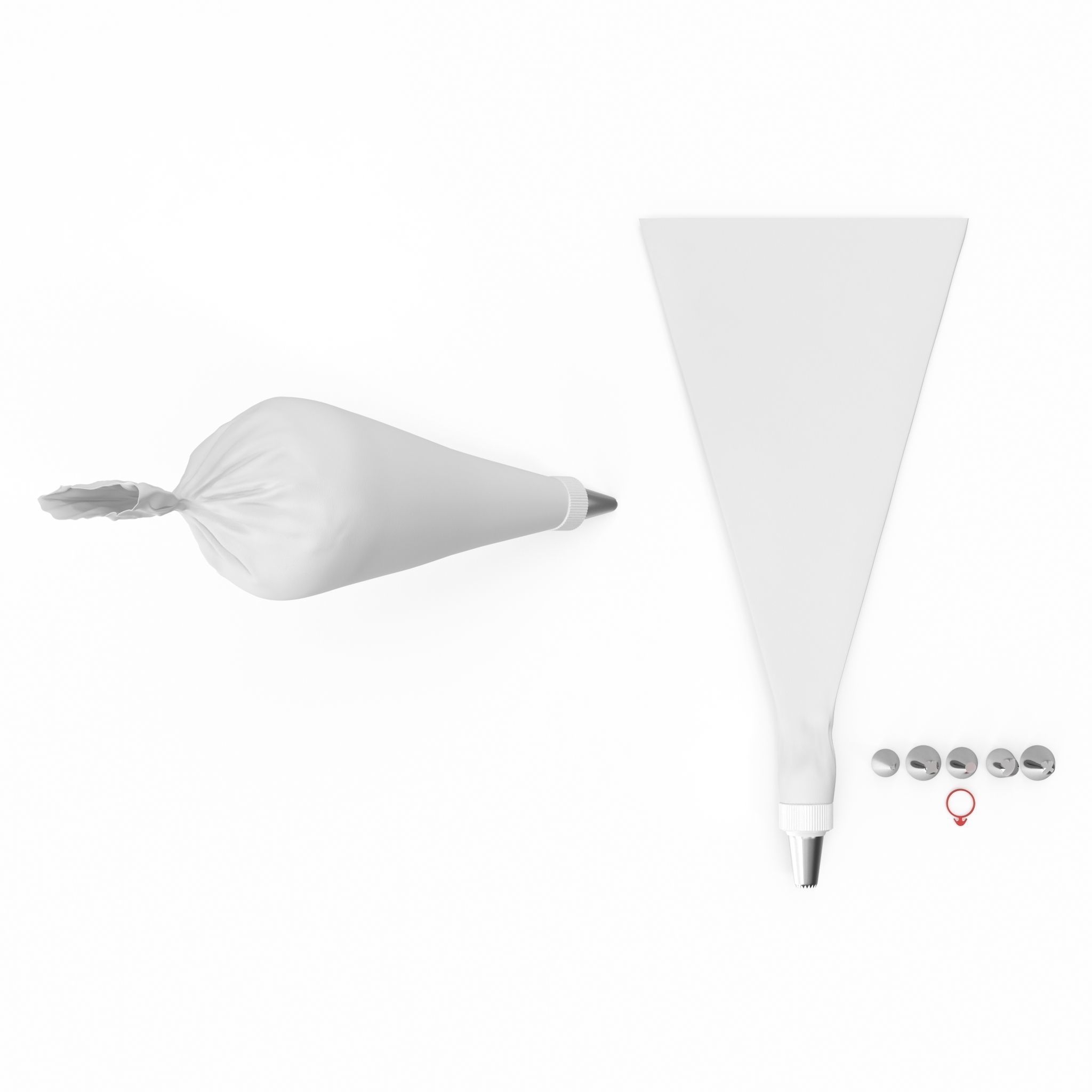 Piping bag kit 3D model_1