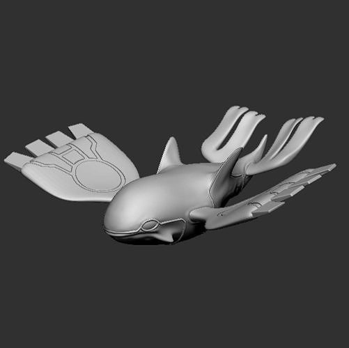 Kyogre whale 3D print model