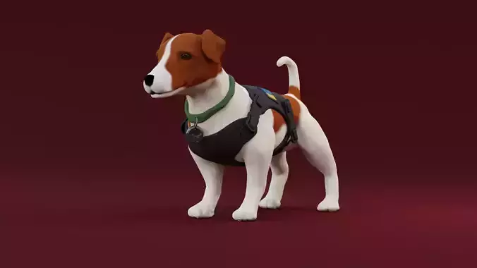 Patron the mine-sniffing dog 3D print model
