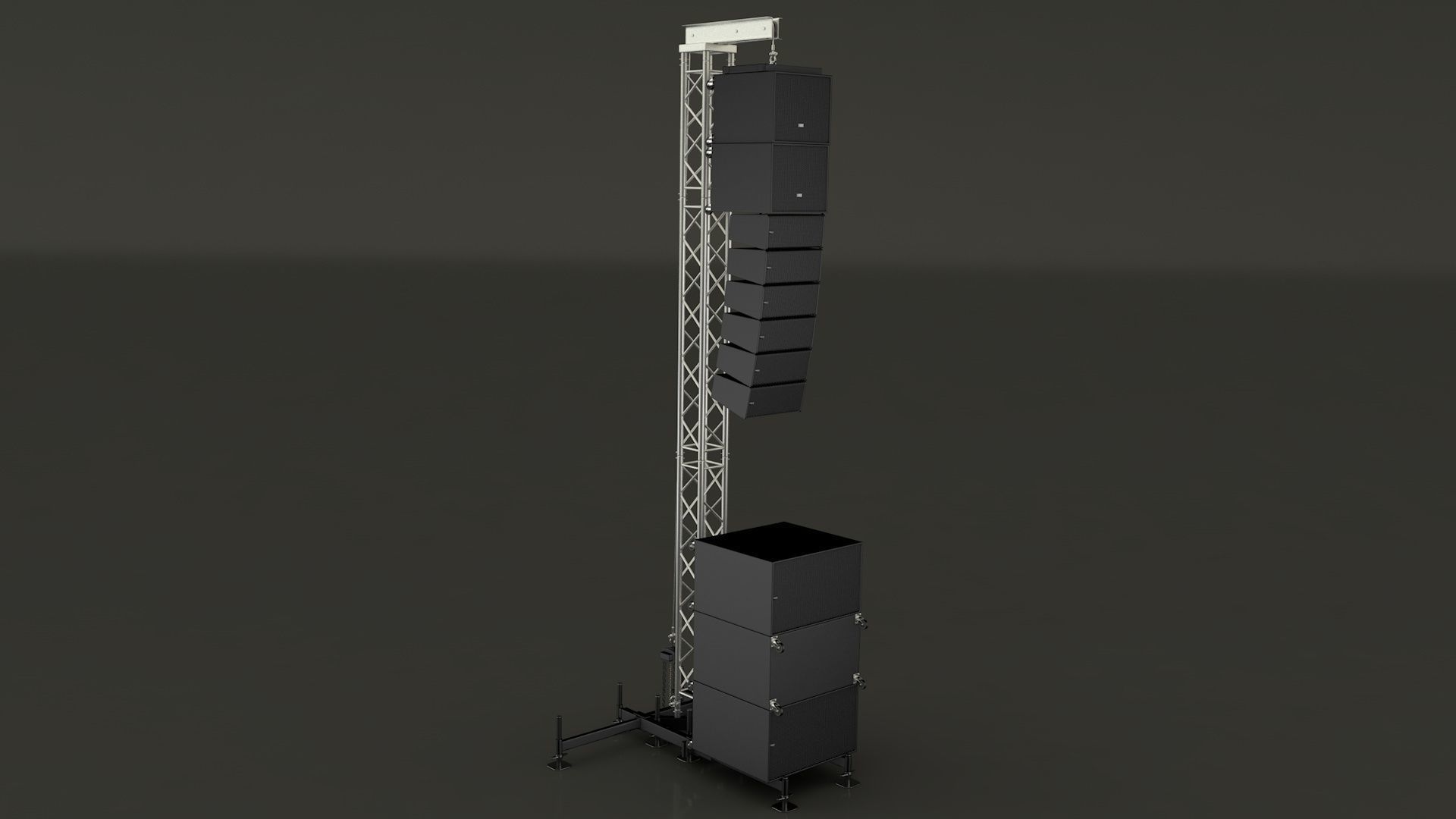 Sound towers  3D model_1