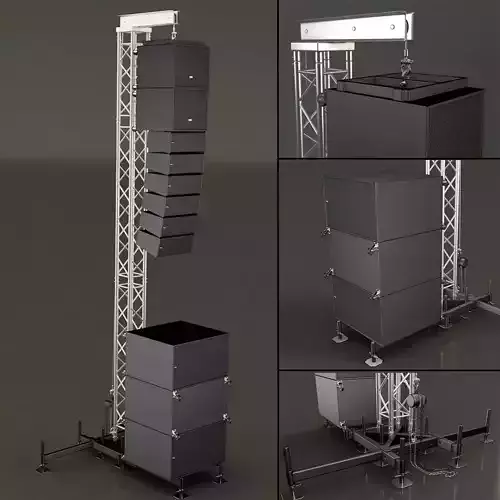Sound towers  3D model