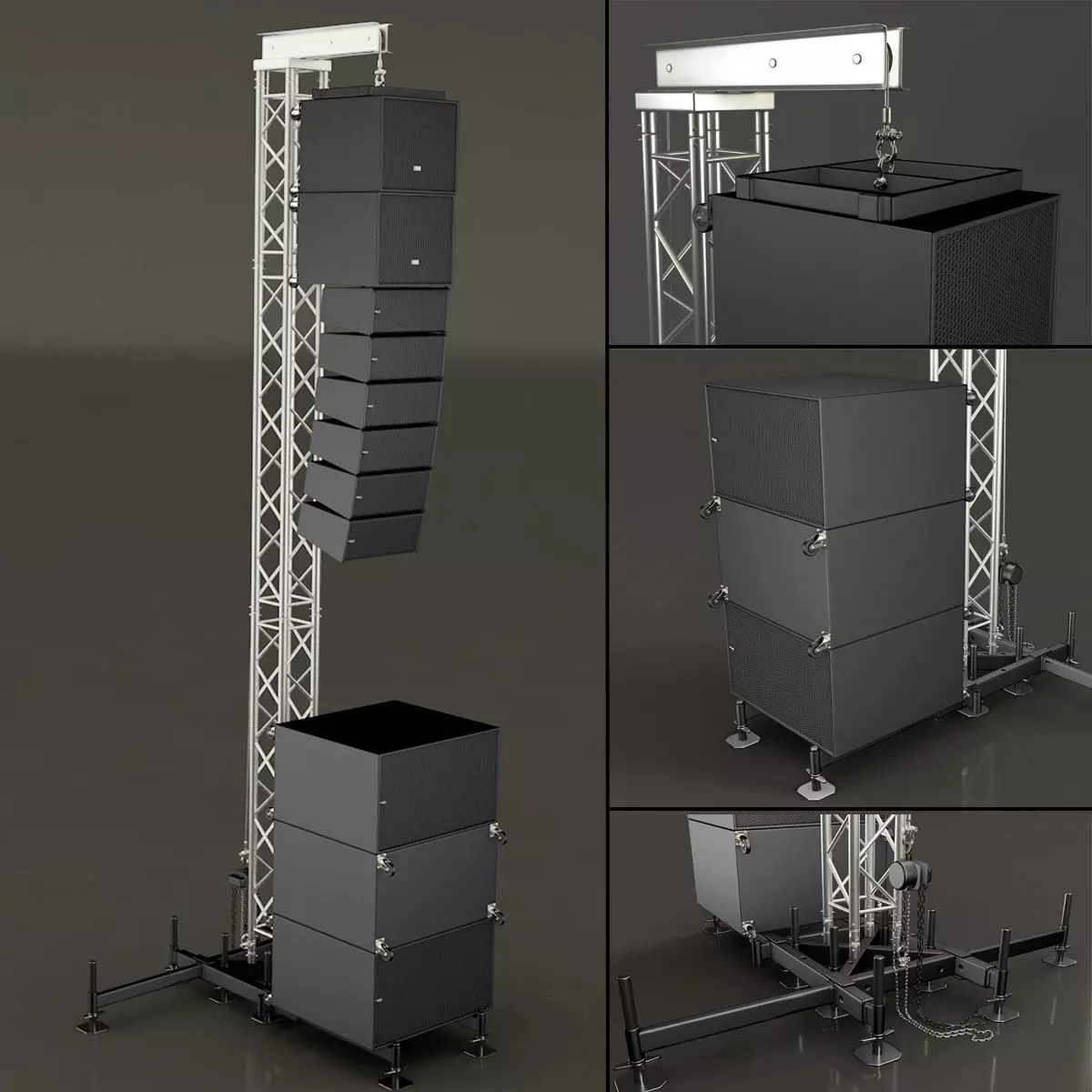 Sound towers  3D model_0