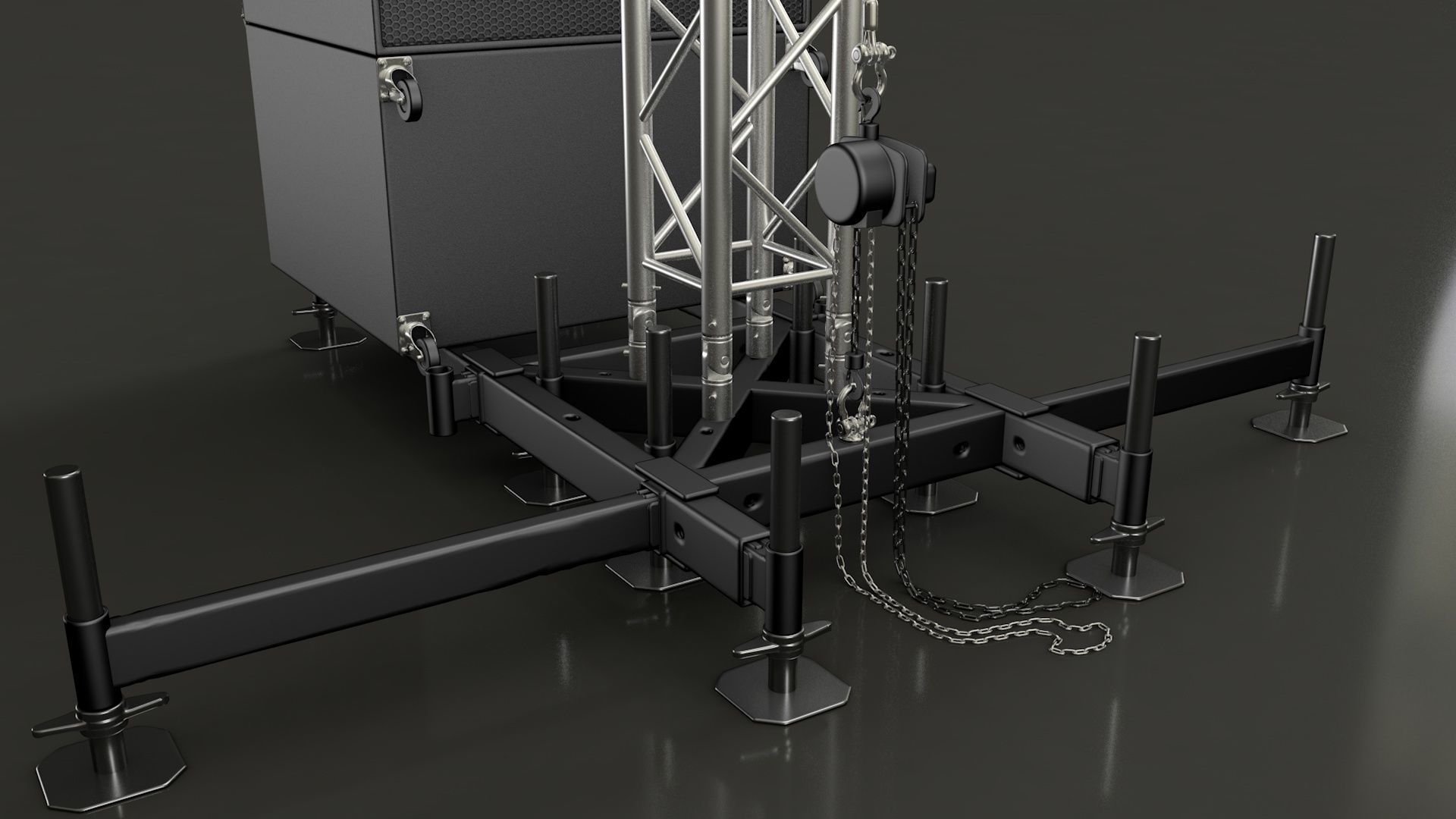 Sound towers  3D model_5