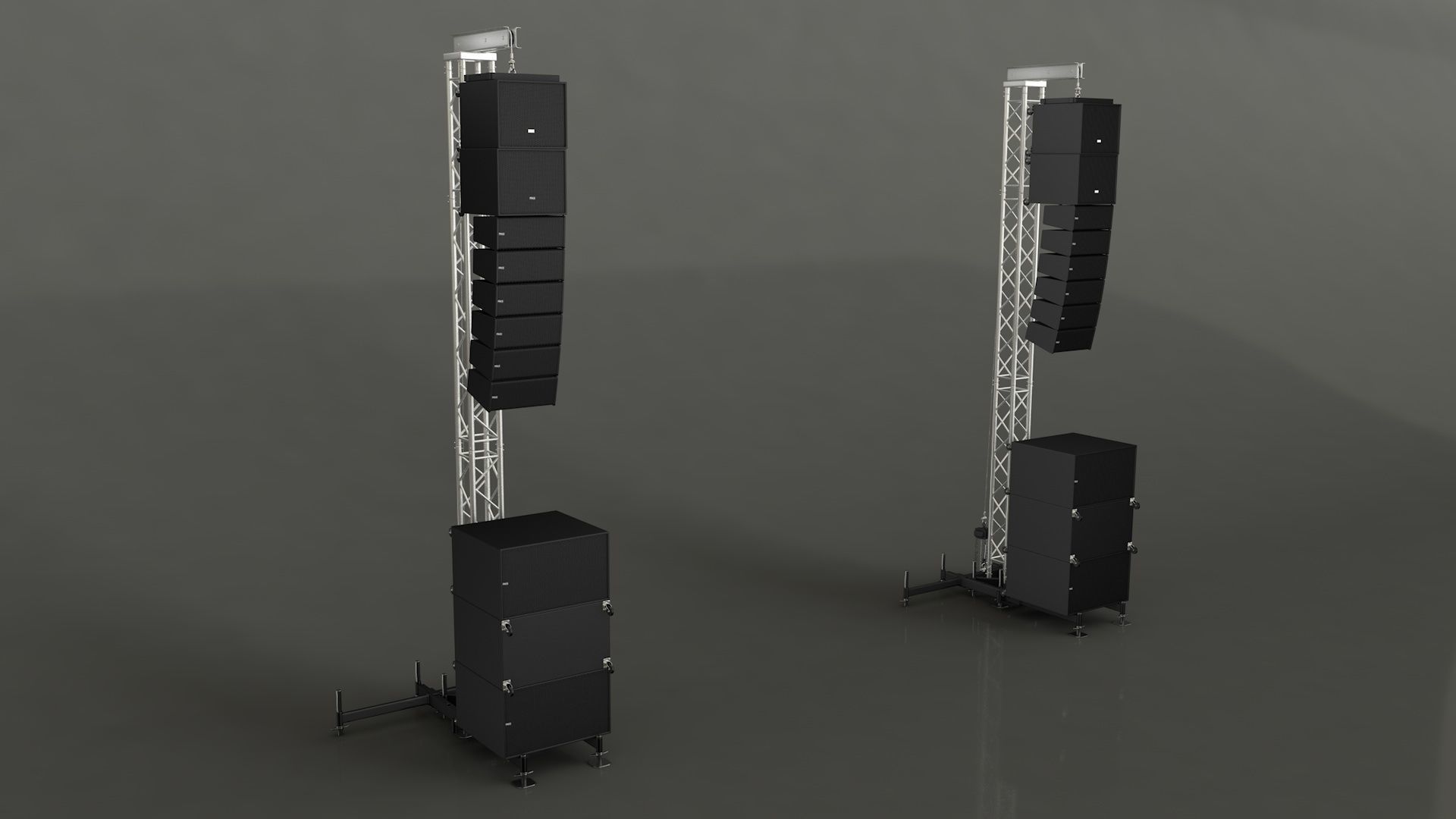 Sound towers  3D model_2