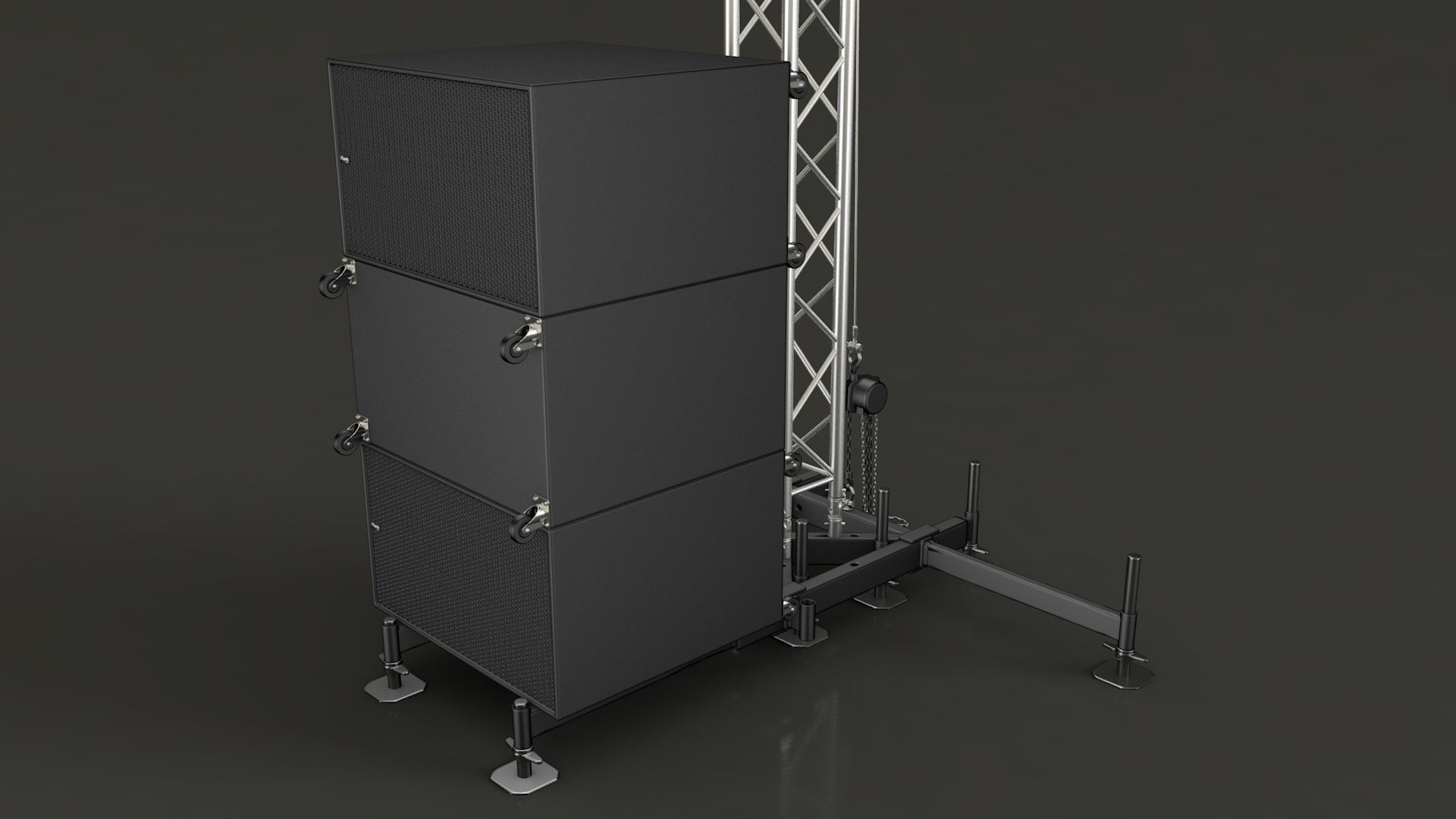 Sound towers  3D model_4