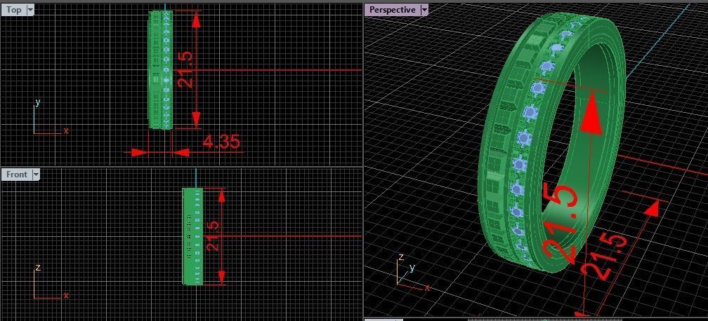 Diamond Ring 3D print model_1