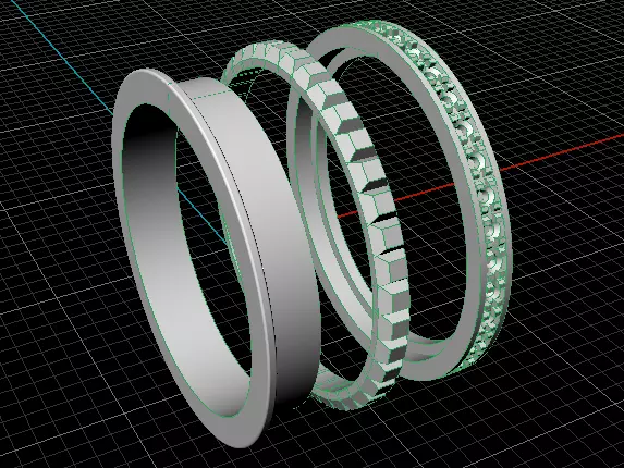 Diamond Ring 3D print model_0