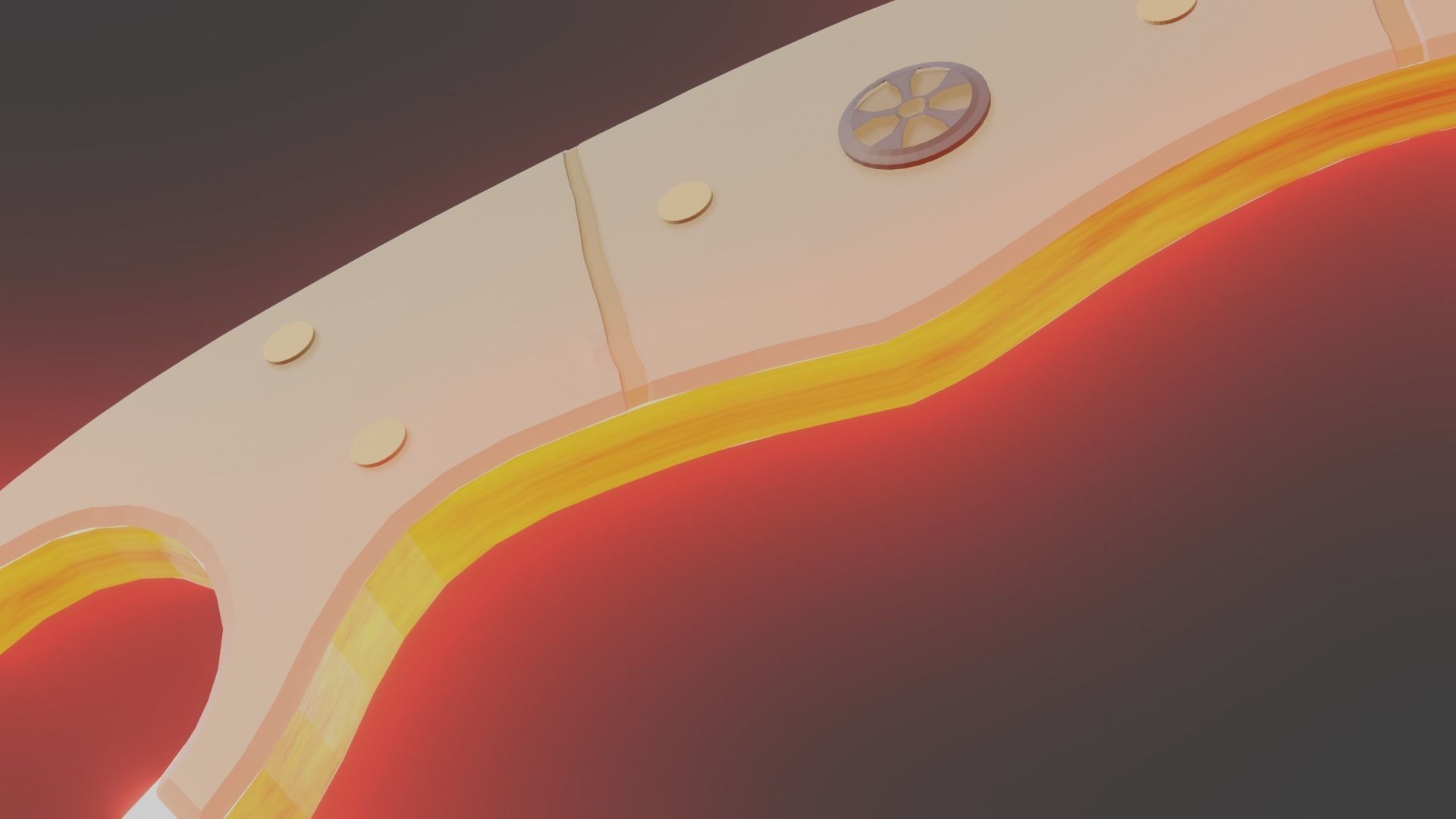 Claw fiery paint Low-poly 3D model_1