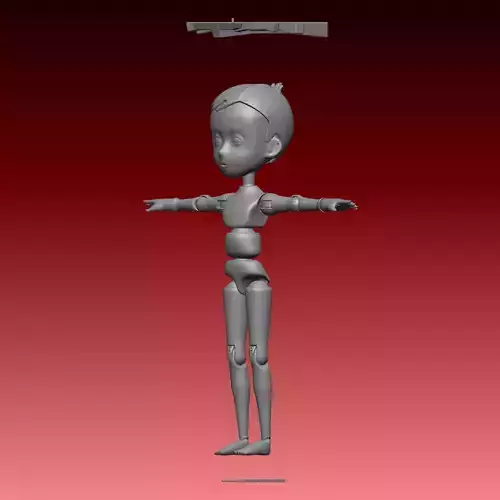 Marioneta nene anime 001 Anime boy puppet 001 STL-ZTL-LWO Free 3D print model