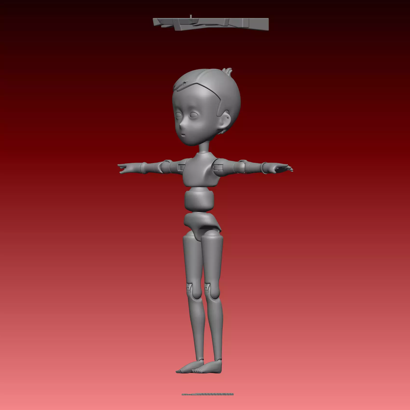 Marioneta nene anime 001 Anime boy puppet 001 STL-ZTL-LWO Free 3D print model_0