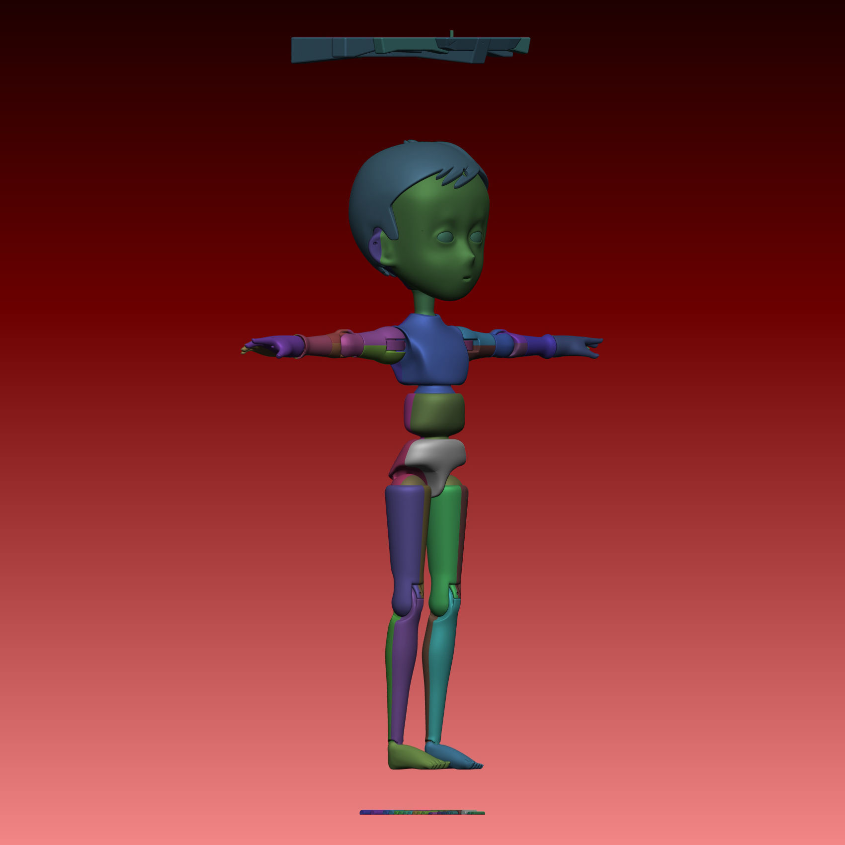 Marioneta nene anime 001 Anime boy puppet 001 STL-ZTL-LWO Free 3D print model_7