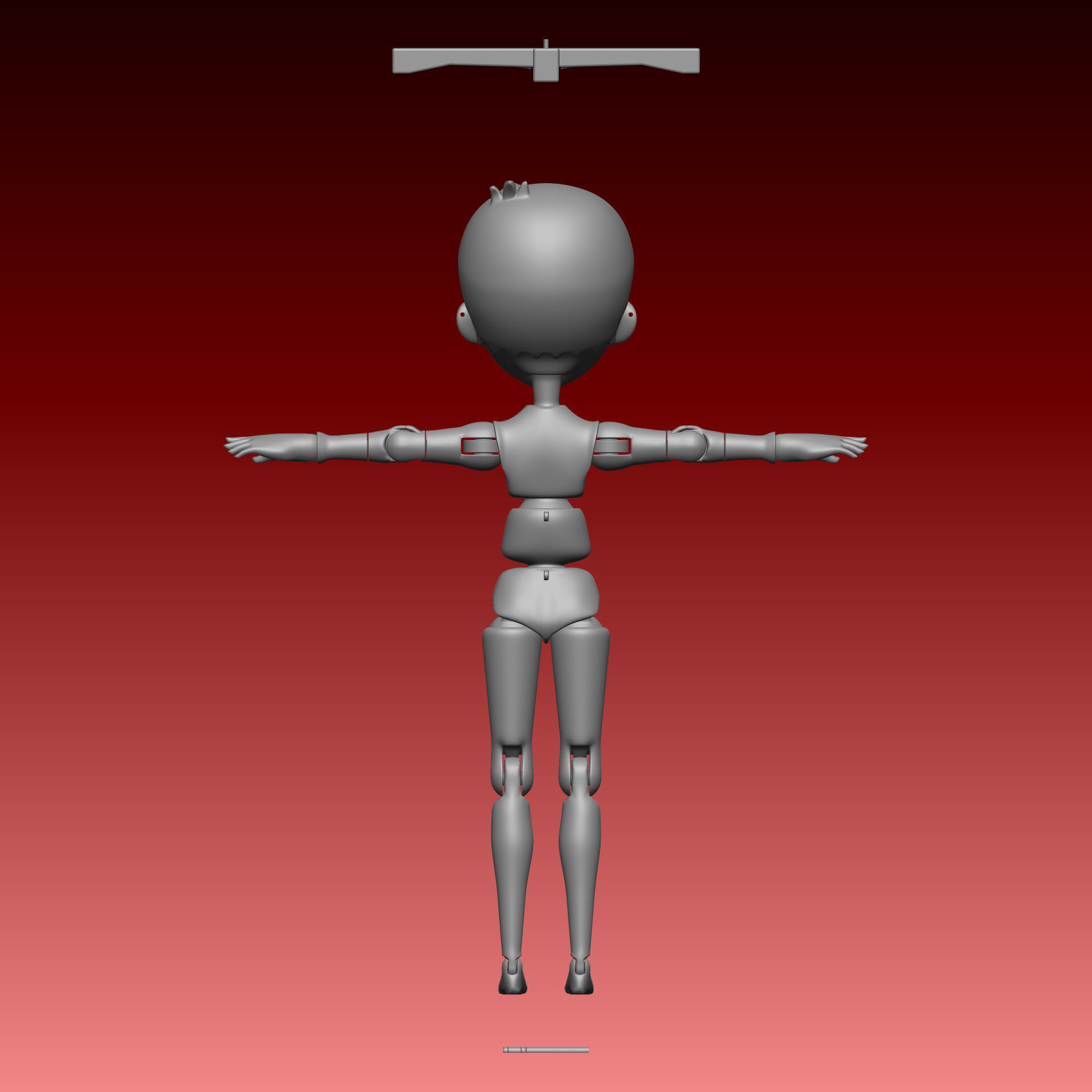 Marioneta nene anime 001 Anime boy puppet 001 STL-ZTL-LWO Free 3D print model_4