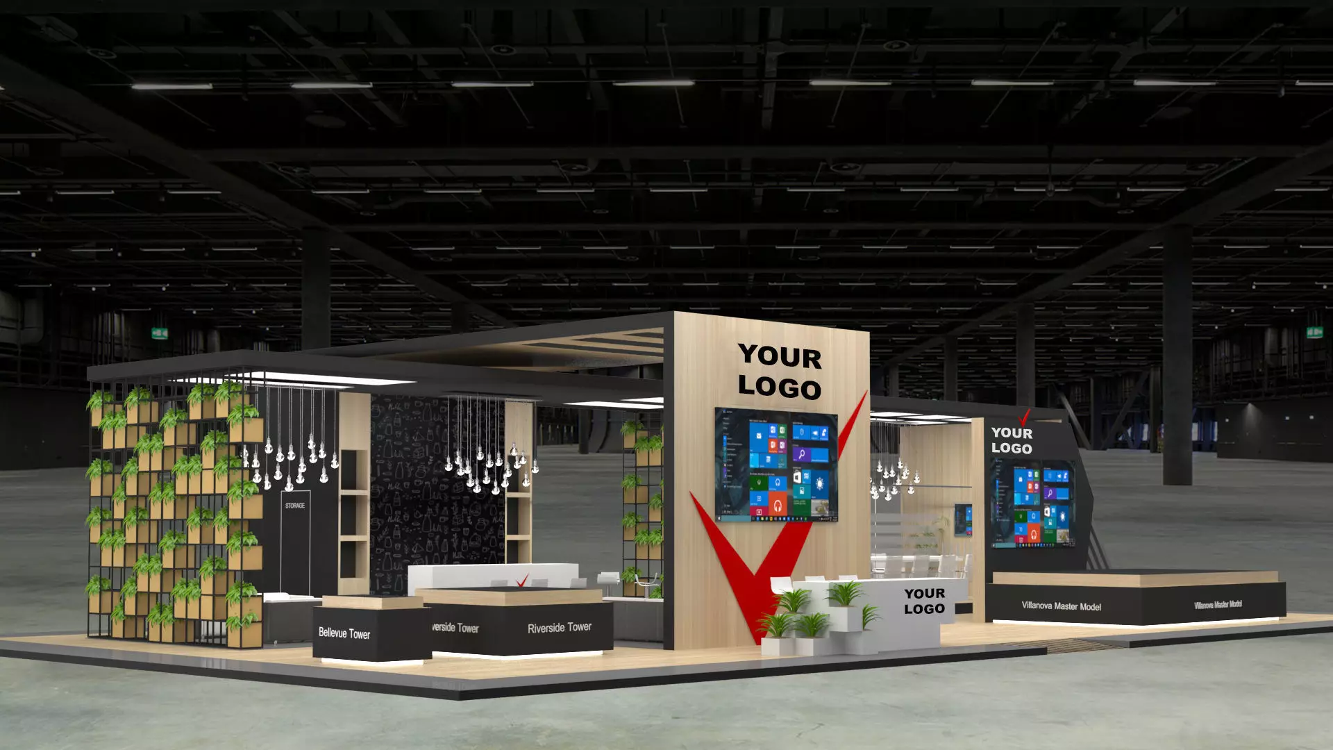 Exhibition Stand - 23m x 13m 3D model