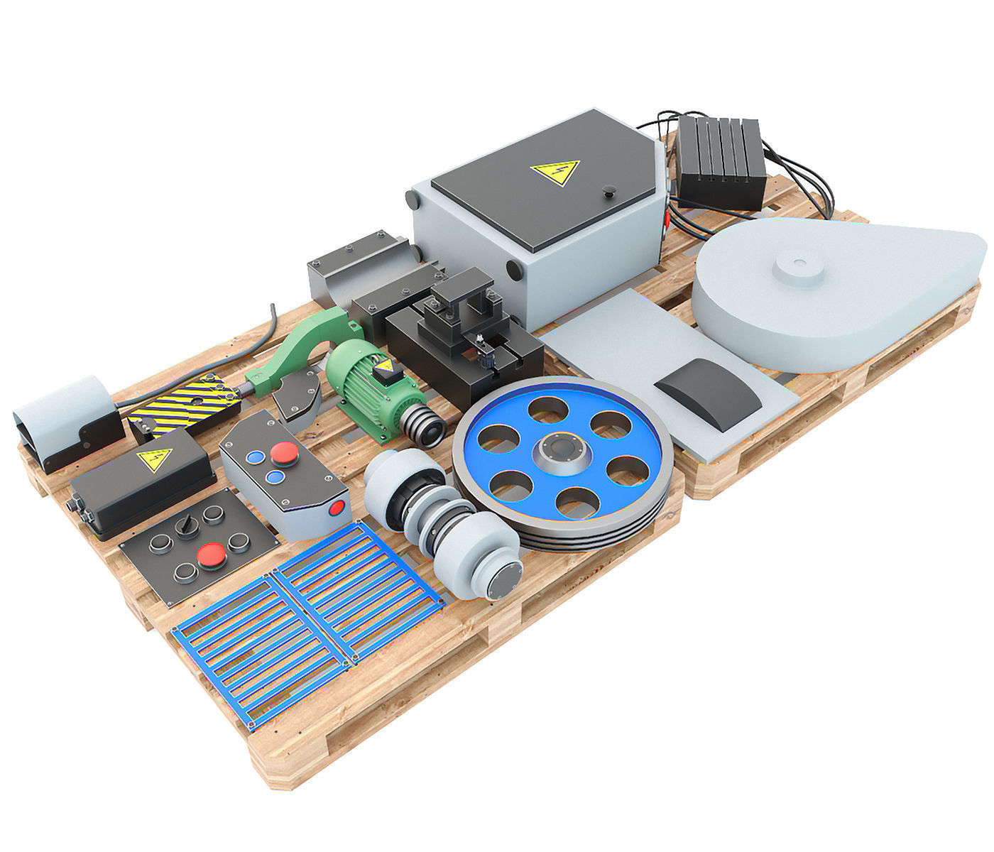 Mechanical press - Collection for industrial interior one 3D model_30