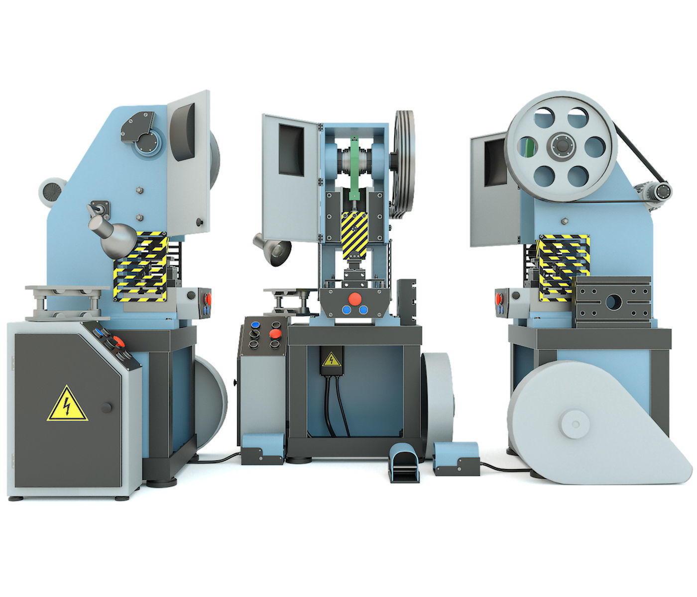 Mechanical press - Collection for industrial interior one 3D model_23