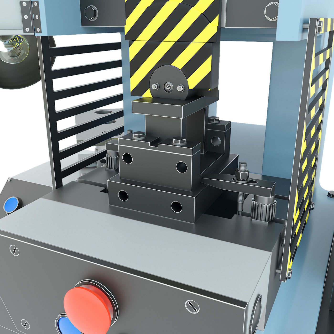 Mechanical press - Collection for industrial interior one 3D model_20