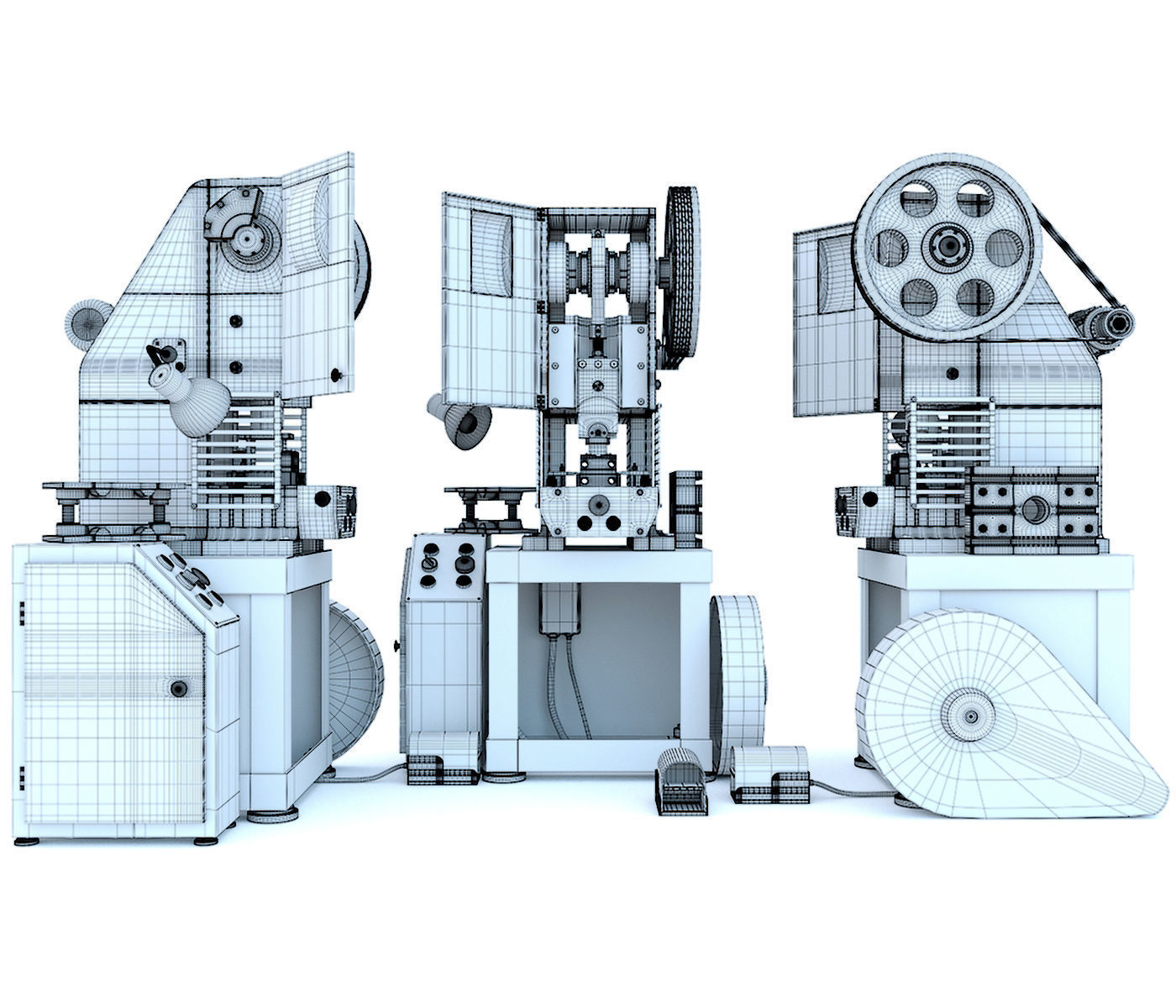 Mechanical press - Collection for industrial interior one 3D model_44
