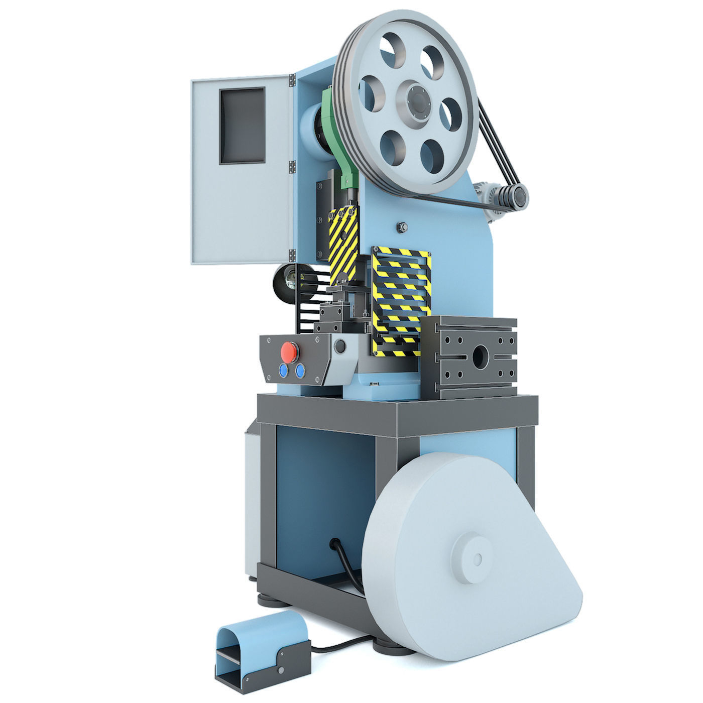 Mechanical press - Collection for industrial interior one 3D model_18