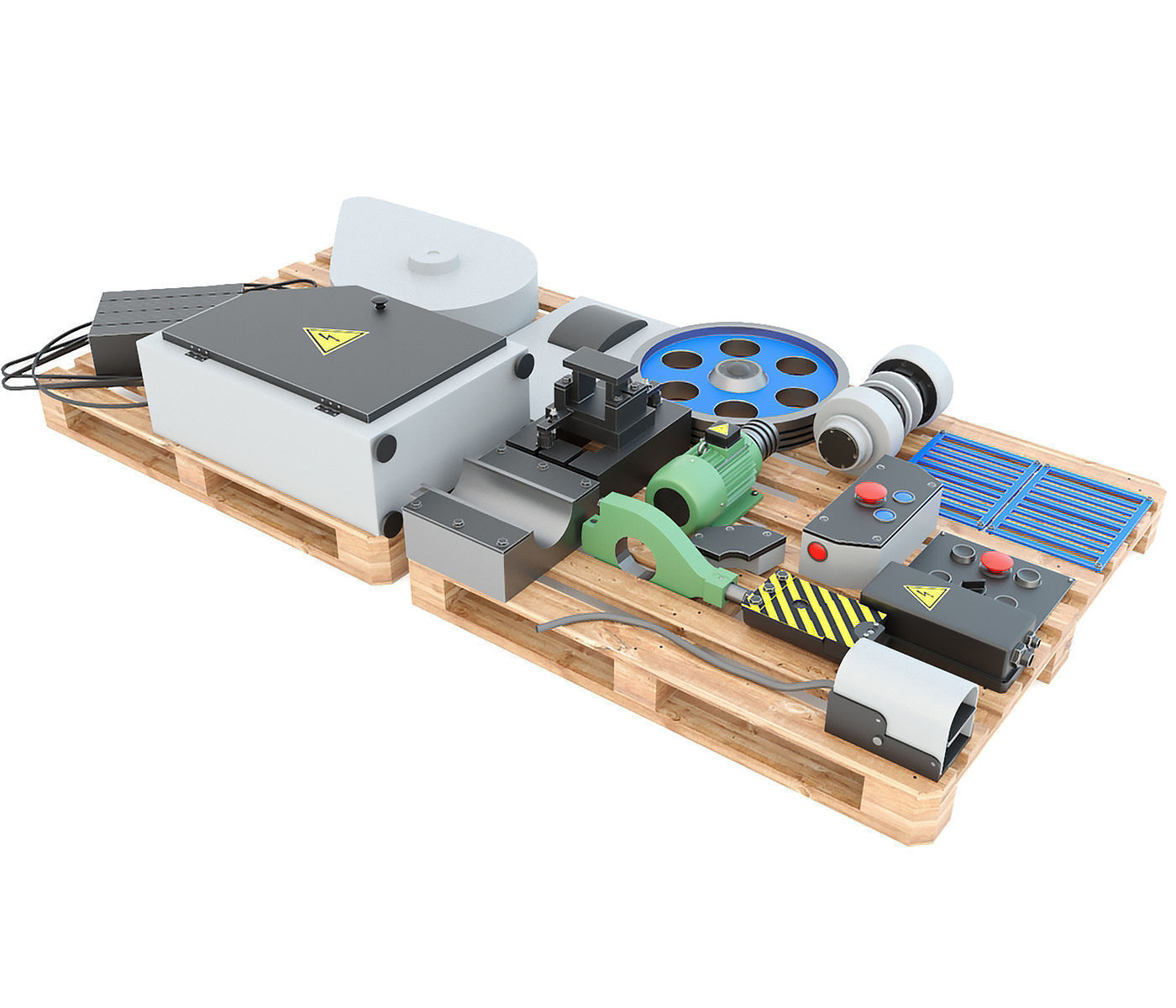 Mechanical press - Collection for industrial interior one 3D model_29