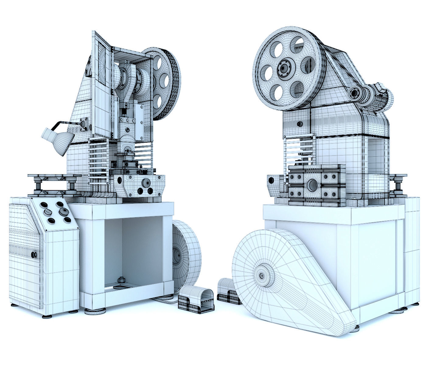 Mechanical press - Collection for industrial interior one 3D model_42