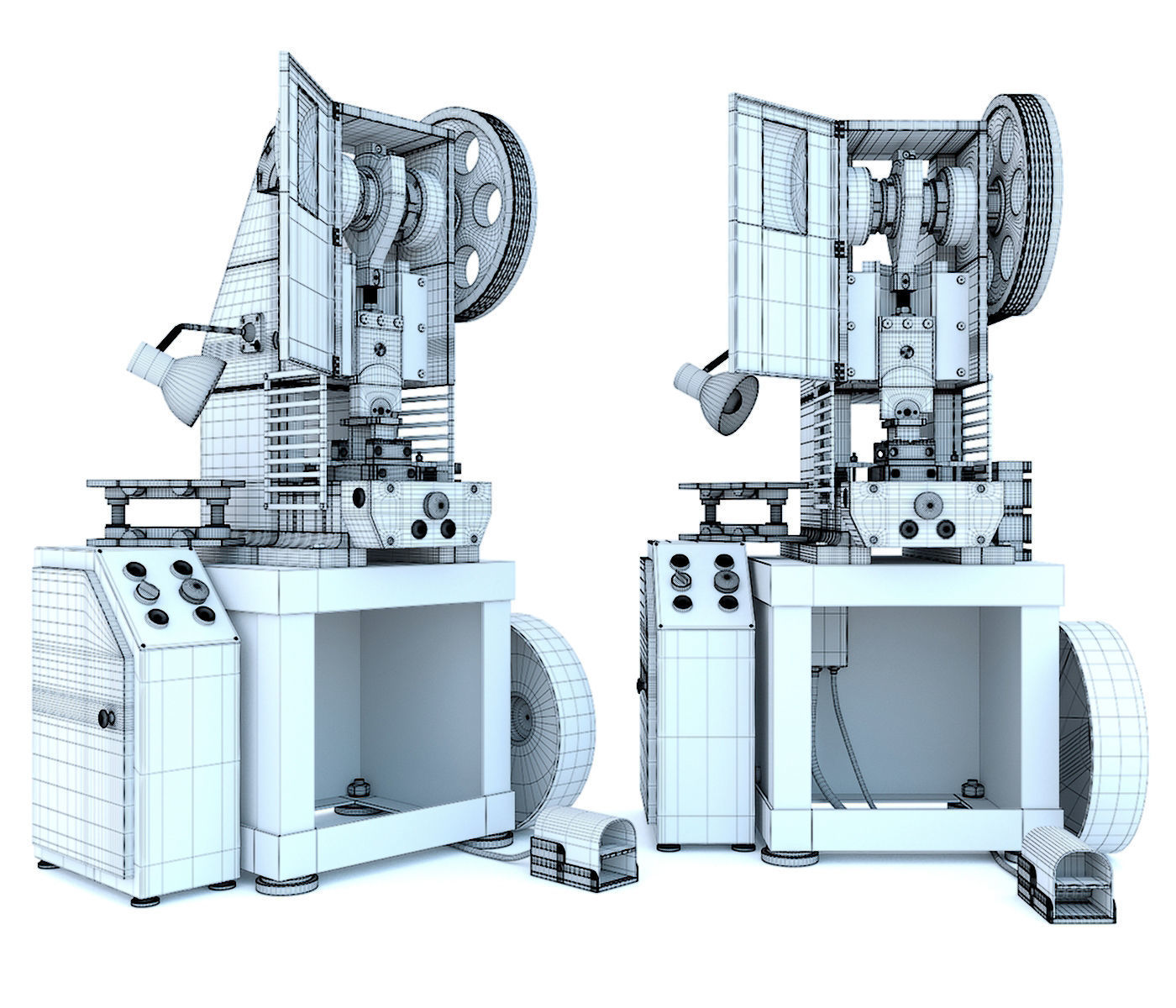 Mechanical press - Collection for industrial interior one 3D model_41