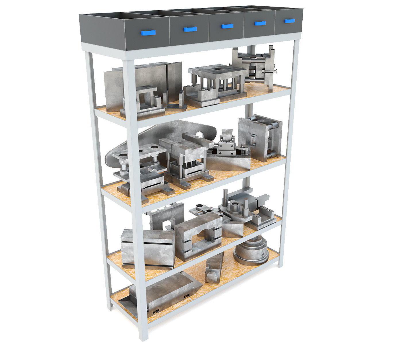 Mechanical press - Collection for industrial interior one 3D model_32