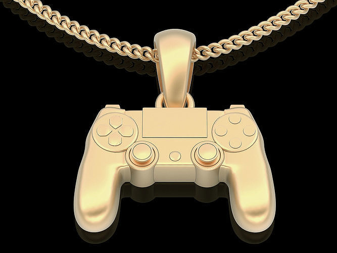 Video game controller  gold printable jewelry 3D model 3D print model