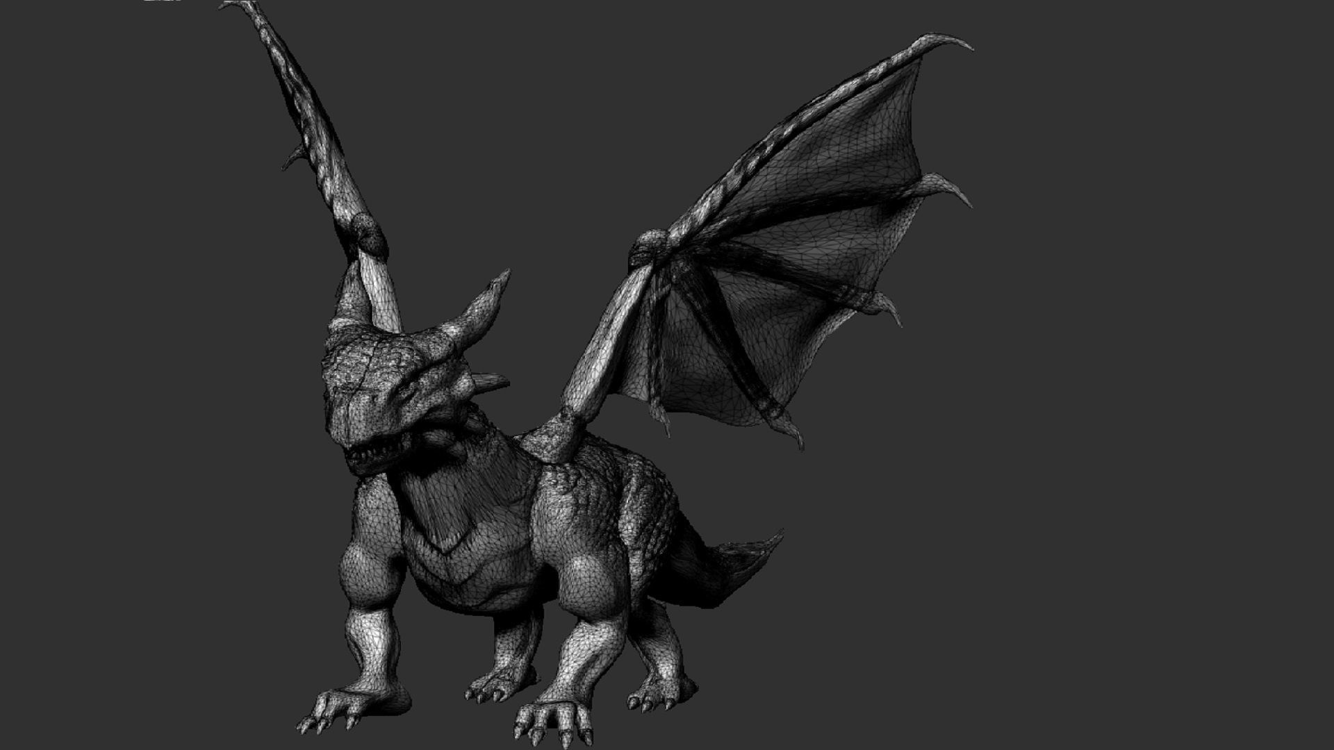 Chibi Dragon Low-poly 3D model_5
