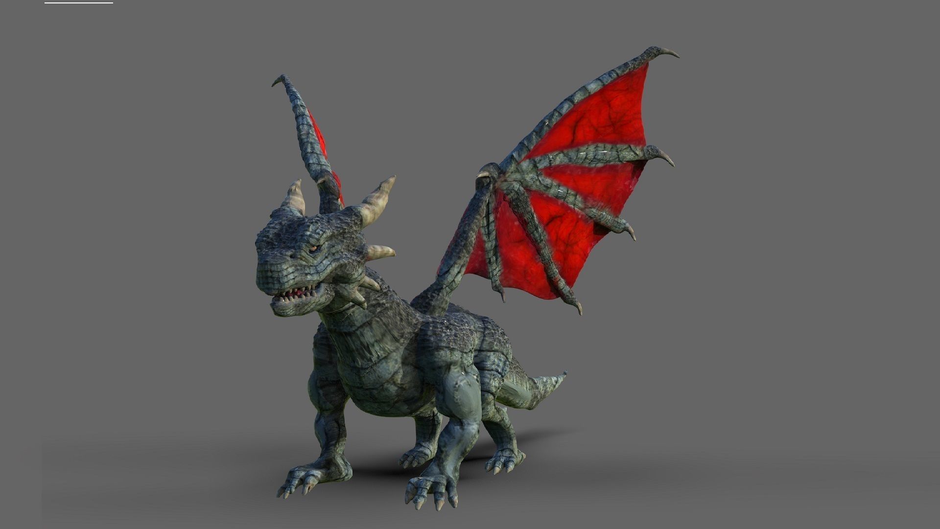 Chibi Dragon Low-poly 3D model_1