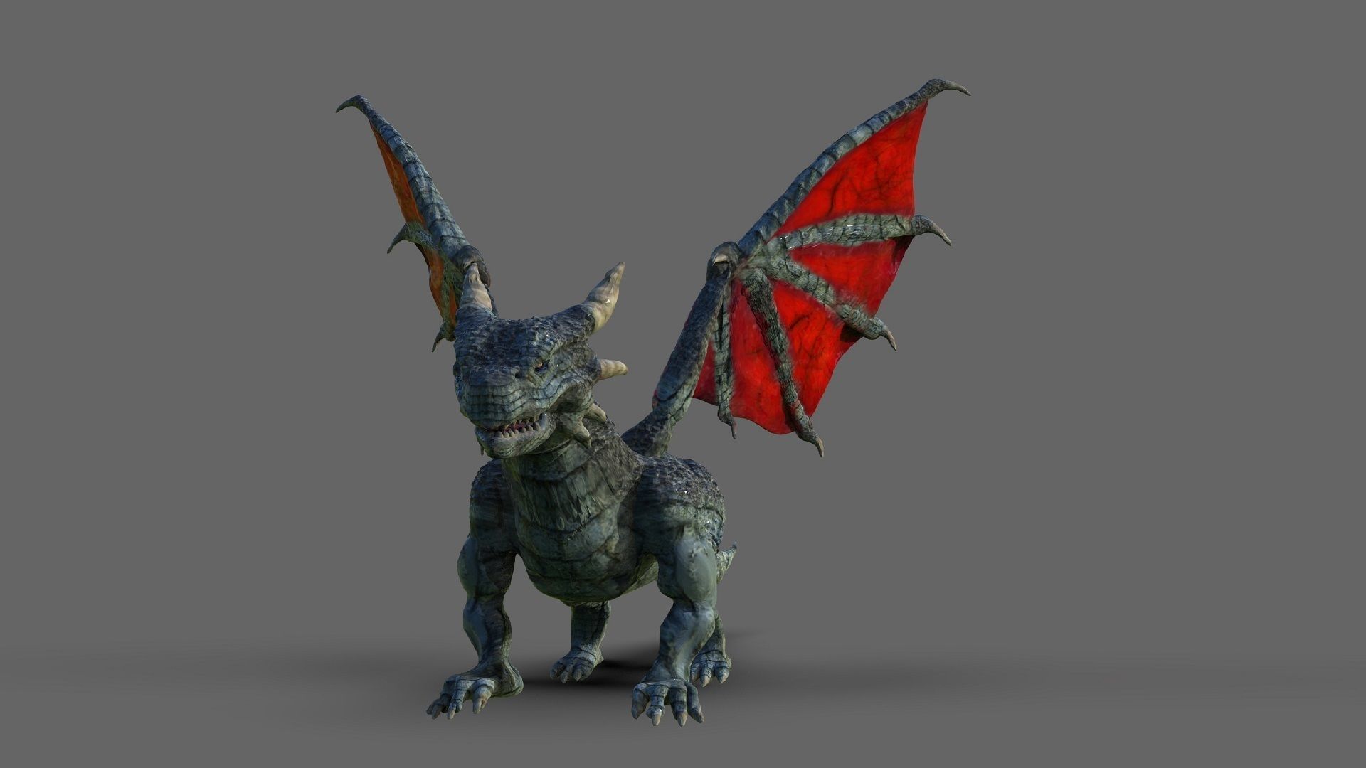 Chibi Dragon Low-poly 3D model_3