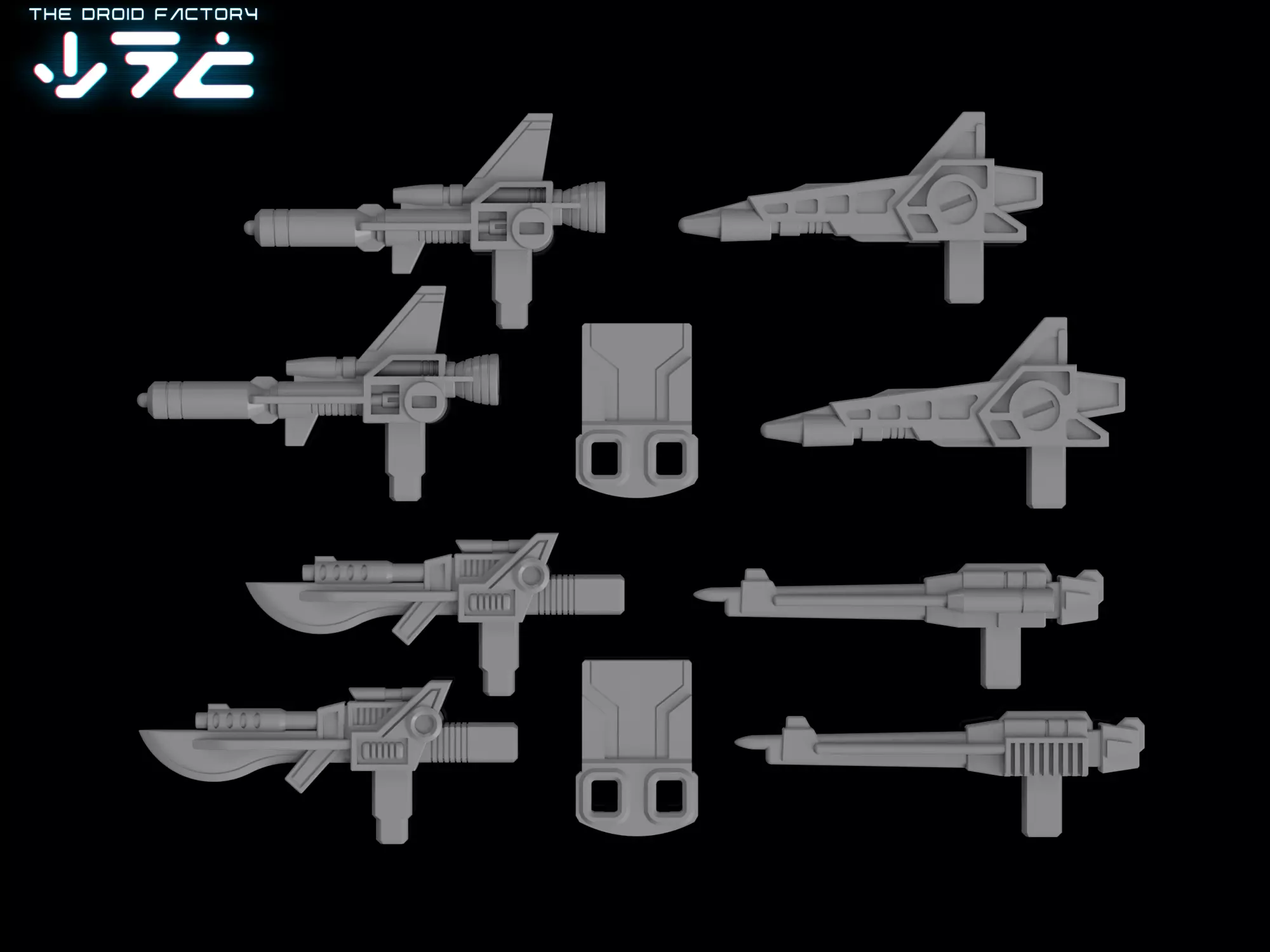TDF-TFAC003-4 Transformers Clones Weapon Set 3D print model_0