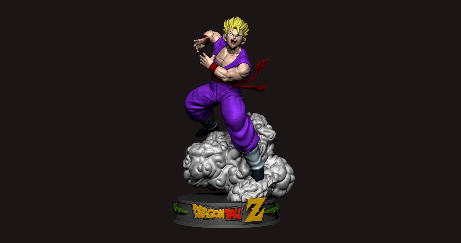 gohan super Dragon Ball Z 3D print model 3D print model_5