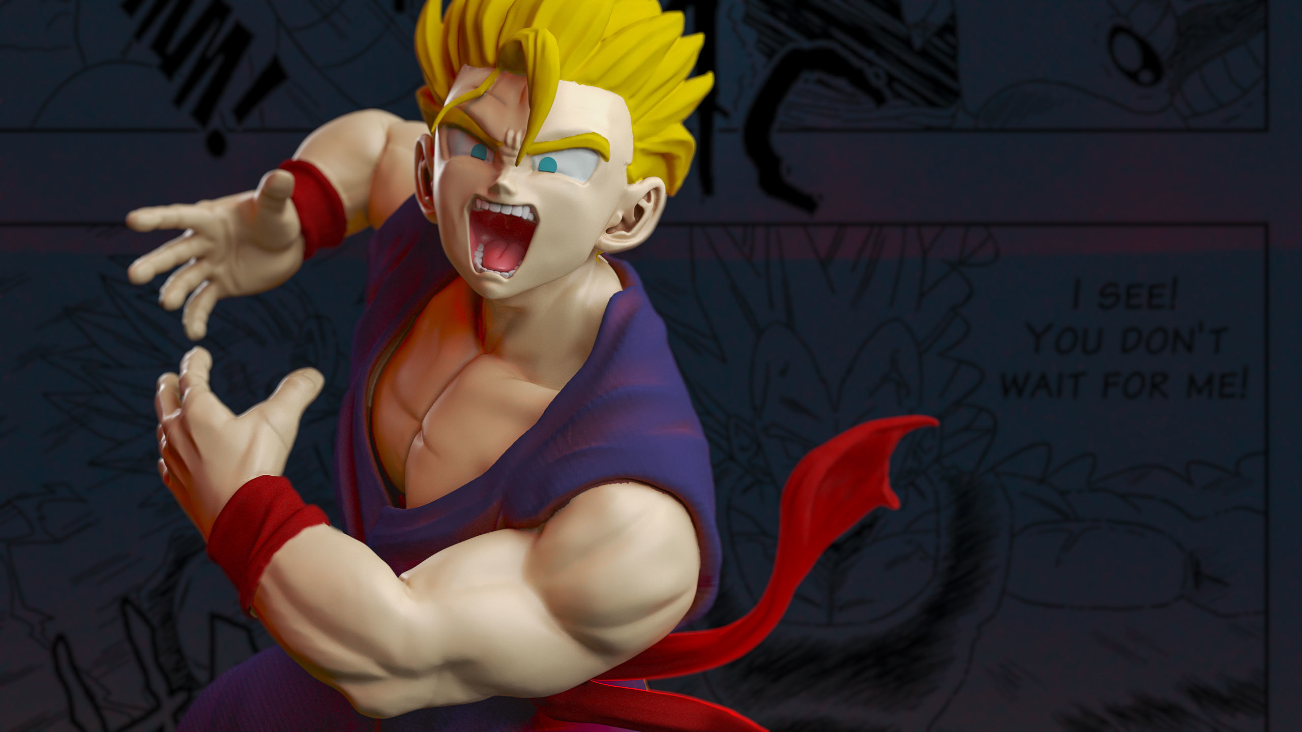 gohan super Dragon Ball Z 3D print model 3D print model_1